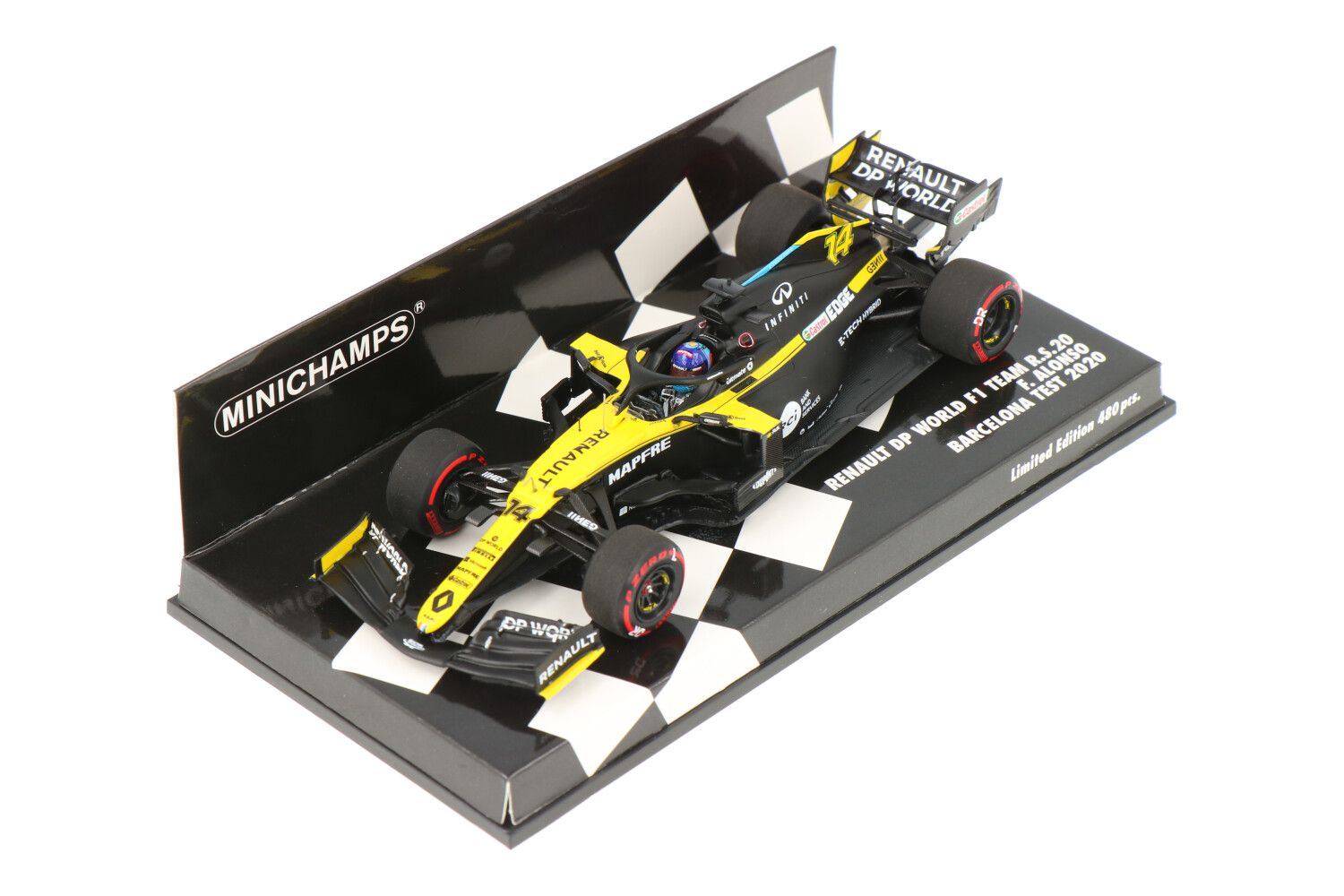 Minichamps 417209914 Renault R.S.20 Fernando Alonso Barcelona Test F1 2020 1:43