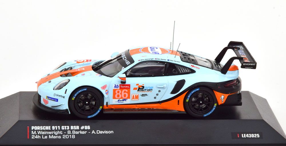 Porsche 991 GT3 RSR 24u Le Mans 2018, M. Wainwright, B. Barker, A. Davidson, Ixo