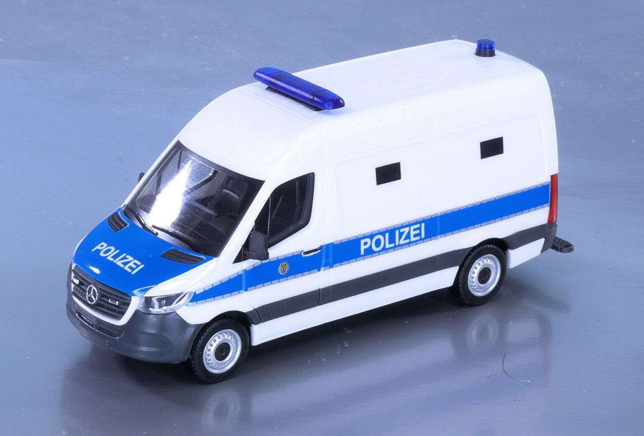 187 Herpa Mercedes Benz Sprinter 18 Polizei Berlin