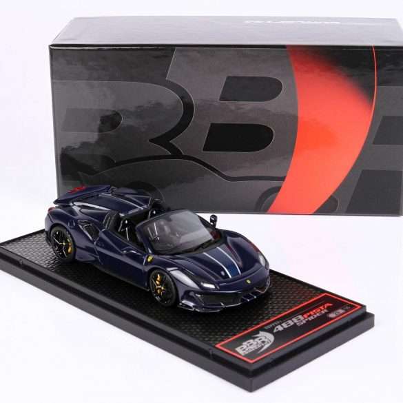 43BBR RGM Ferrari488PistaSpiderRHD BluePozzi CAR77C 3