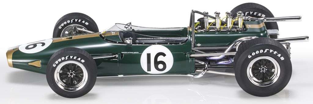 118 GP Replicas Brabham Repco BT19 1966 Dutch GP zijaanzicht