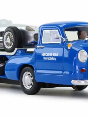 Avant Slot Rennabteilung truck et W196R Silver Arrow 800x450