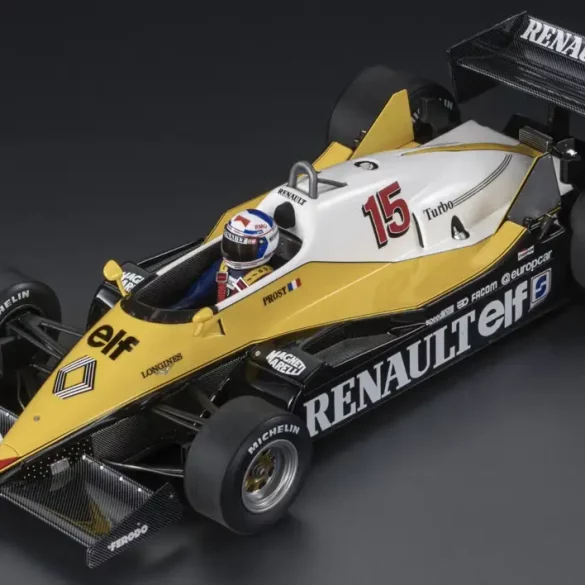 18GPreplicas Renault RE40 1983 Prost winnaar GP Fra 1