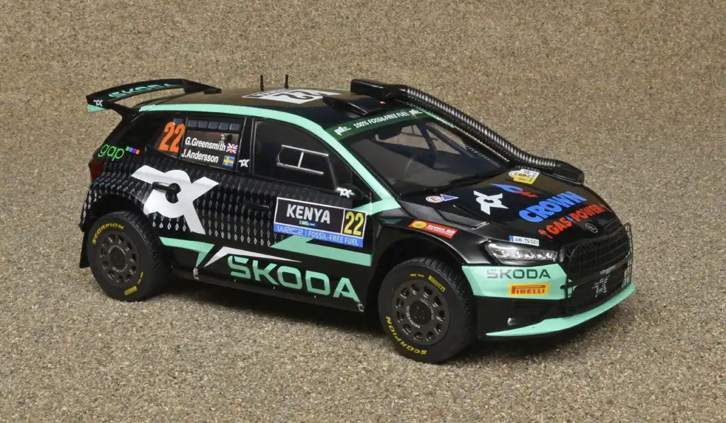 18ixo Skoda Fabia Rally2 WRC Safari Rally 2024 1