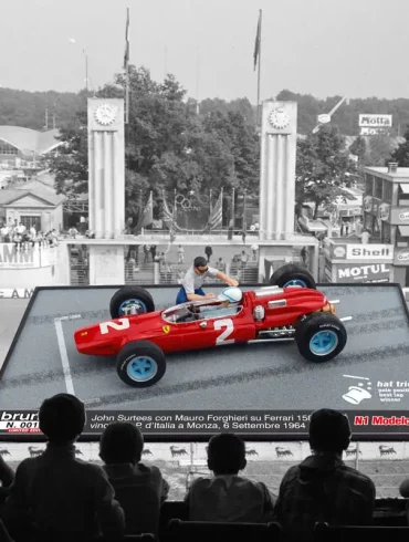 Openingsfoto 43Brumm Ferrari 156 John Surtees Mauro Forghieri