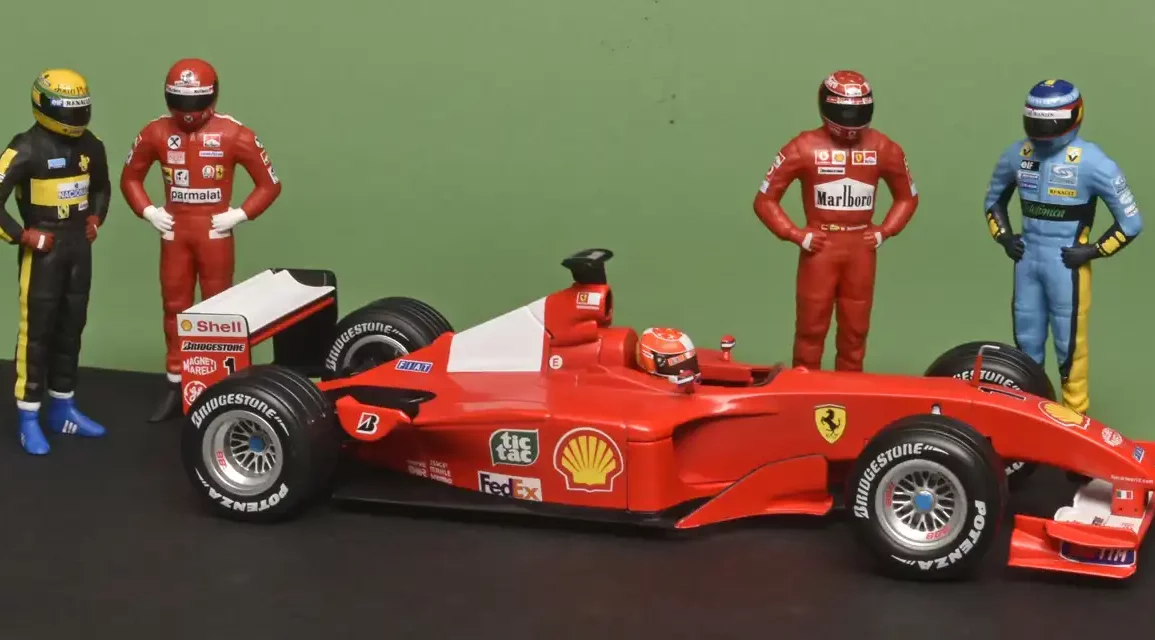18cartrix werldkampioenen F1 Senna+Lauda+Schumi+Alonso