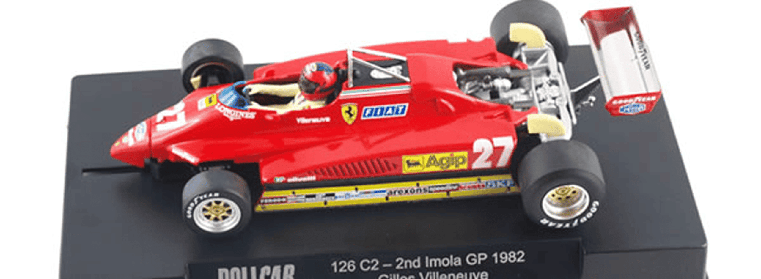Policar rend hommage a Gilles Villeneuve avec la Ferrari 126 C2 n°27 – Imola 1982 Policar rend hommage a Gilles Villeneuve avec la Ferrari 126 C2 n°27 – Imola 1982