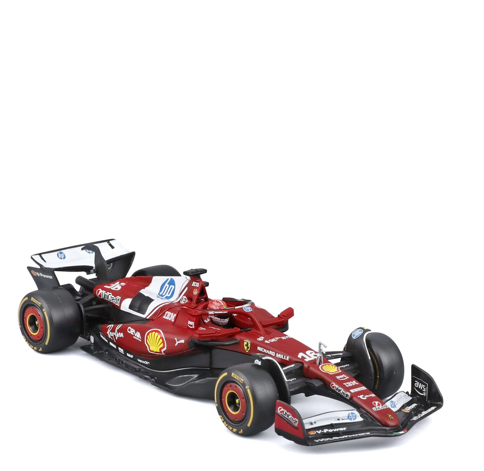 43Bburago Ferrari SF 25 Charles Leclerc 2025, met helm (02) 43Bburago Ferrari SF 25 Charles Leclerc 2025, met helm (02)
